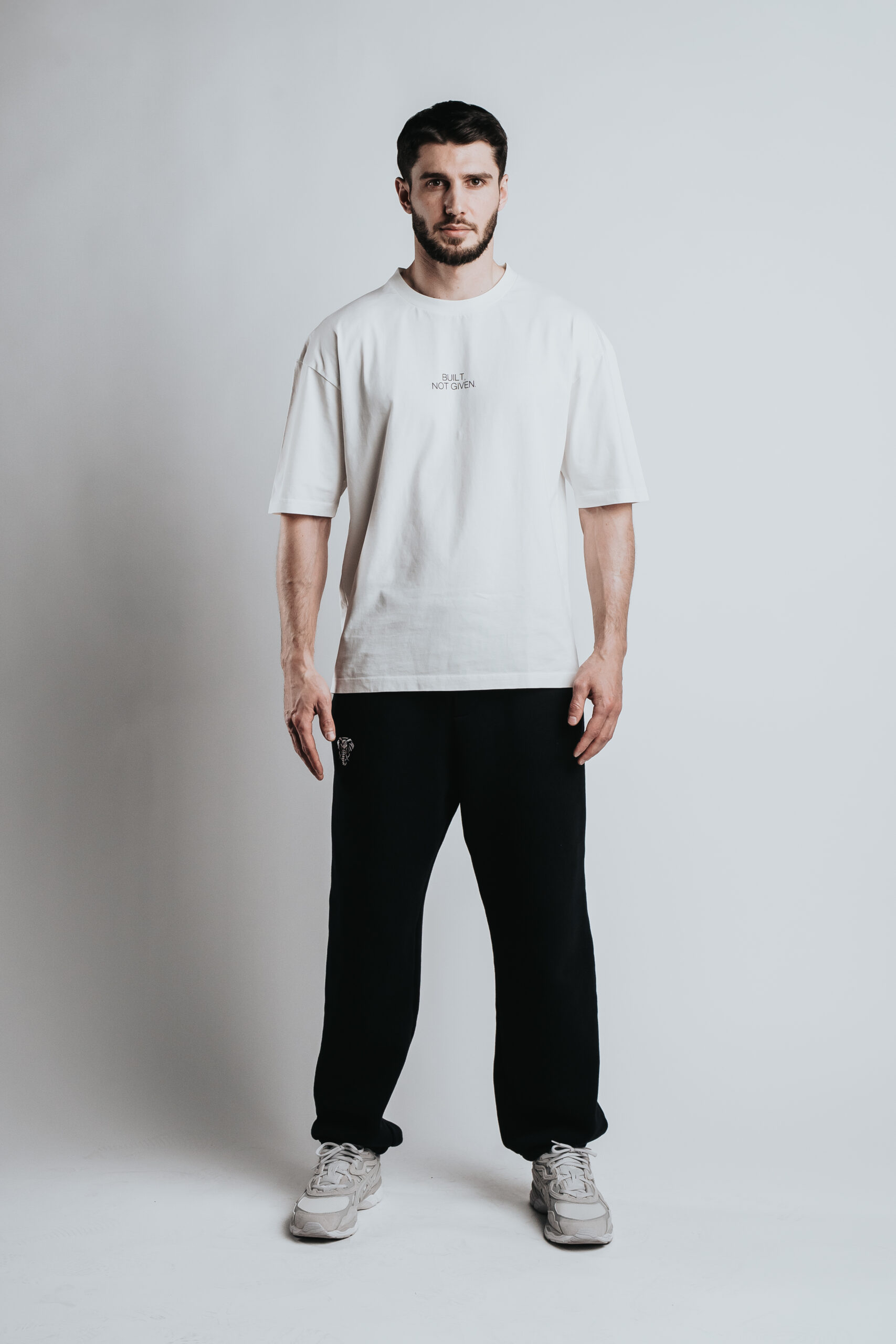 Jogginghose Oversize mit Bund (schwarz)